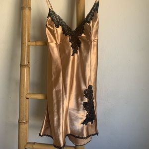 Gold Slip Dress by Frederick's of Hollywood